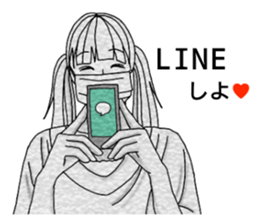 mask girl.2 sticker #12478735