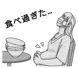 mask girl.2 sticker #12478740