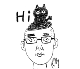 Blackcat & Stupid cat lover sticker #12480422