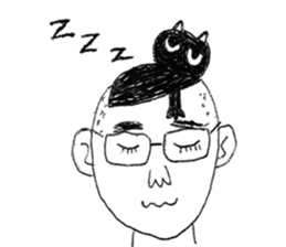 Blackcat & Stupid cat lover sticker #12480428