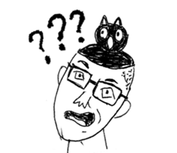 Blackcat & Stupid cat lover sticker #12480436