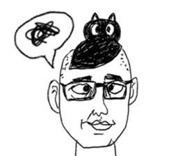 Blackcat & Stupid cat lover sticker #12480442