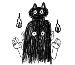 Blackcat & Stupid cat lover sticker #12480447