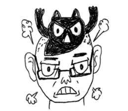 Blackcat & Stupid cat lover sticker #12480448