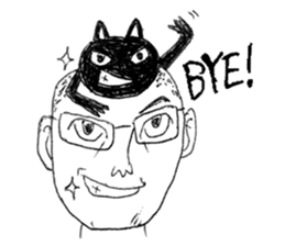 Blackcat & Stupid cat lover sticker #12480457