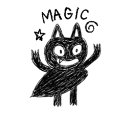 Blackcat & Stupid cat lover sticker #12480458