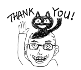 Blackcat & Stupid cat lover sticker #12480461