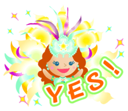 Samba dancers sticker #12482019