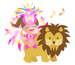 Samba dancers sticker #12482042