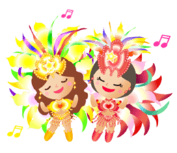 Samba dancers sticker #12482047