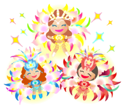 Samba dancers sticker #12482048