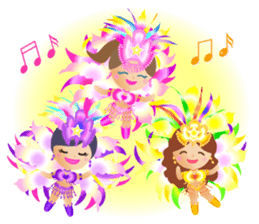 Samba dancers sticker #12482049