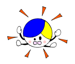 I love volleyball character without ed sticker #12482535