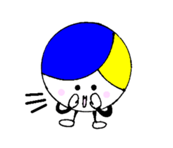 I love volleyball character without ed sticker #12482538