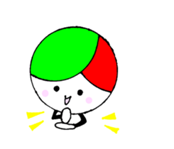 I love volleyball character without ed sticker #12482541