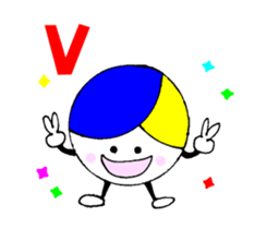 I love volleyball character without ed sticker #12482548