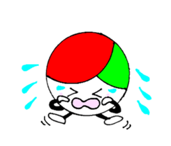 I love volleyball character without ed sticker #12482550