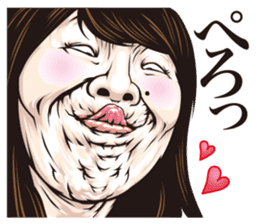 With love a funny face sticker #12483805
