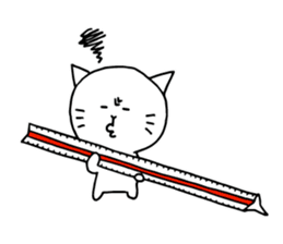 A cat that manages the construction site sticker #12485288