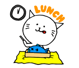 A cat that manages the construction site sticker #12485290