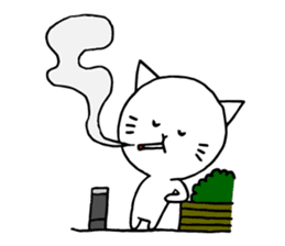 A cat that manages the construction site sticker #12485292