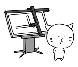 A cat that manages the construction site sticker #12485293