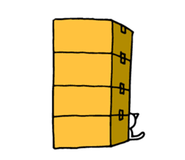 A cat that manages the construction site sticker #12485298