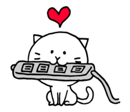 A cat that manages the construction site sticker #12485300