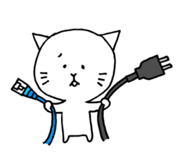 A cat that manages the construction site sticker #12485302