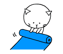 A cat that manages the construction site sticker #12485303