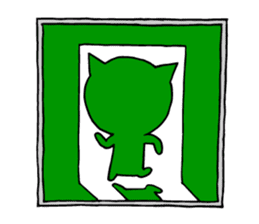 A cat that manages the construction site sticker #12485306