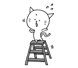 A cat that manages the construction site sticker #12485307