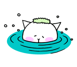 A cat that manages the construction site sticker #12485316