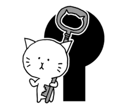 A cat that manages the construction site sticker #12485318