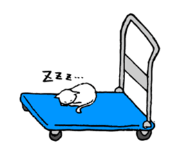 A cat that manages the construction site sticker #12485319