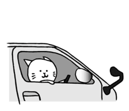 A cat that manages the construction site sticker #12485324