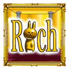 Golden Rabbit3 for rich man sticker #12485326