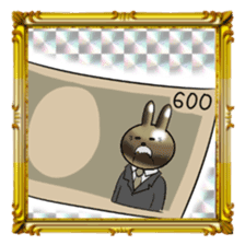 Golden Rabbit3 for rich man sticker #12485334