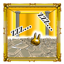 Golden Rabbit3 for rich man sticker #12485344