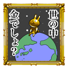 Golden Rabbit3 for rich man sticker #12485346