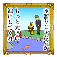 Golden Rabbit3 for rich man sticker #12485348