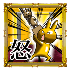 Golden Rabbit3 for rich man sticker #12485350