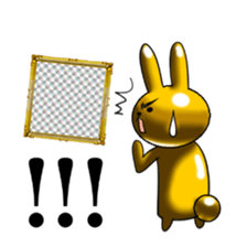 Golden Rabbit3 for rich man sticker #12485358