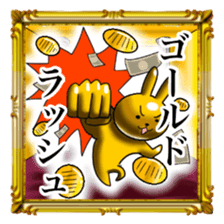 Golden Rabbit3 for rich man sticker #12485360