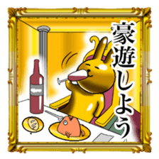 Golden Rabbit3 for rich man sticker #12485372
