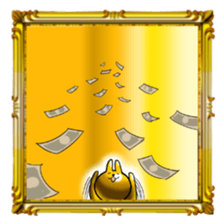 Golden Rabbit3 for rich man sticker #12485376