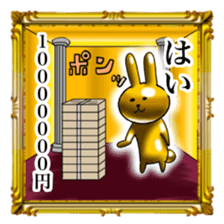 Golden Rabbit3 for rich man sticker #12485378