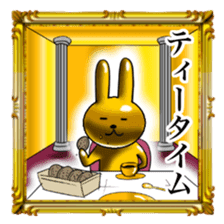 Golden Rabbit3 for rich man sticker #12485380