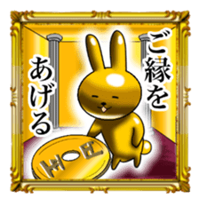 Golden Rabbit3 for rich man sticker #12485384