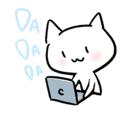 Keep smiling cat sticker #12488924